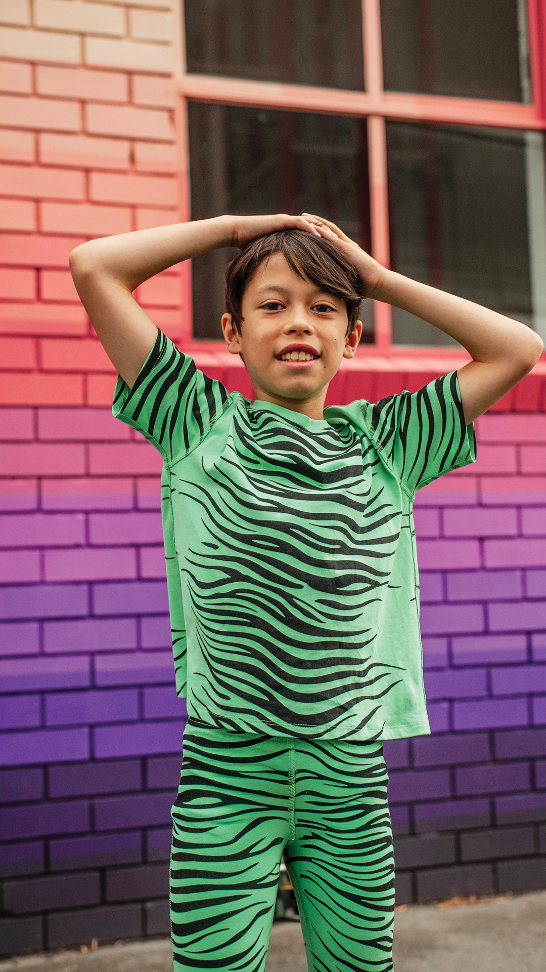 T-shirt - Mint Zebra Print