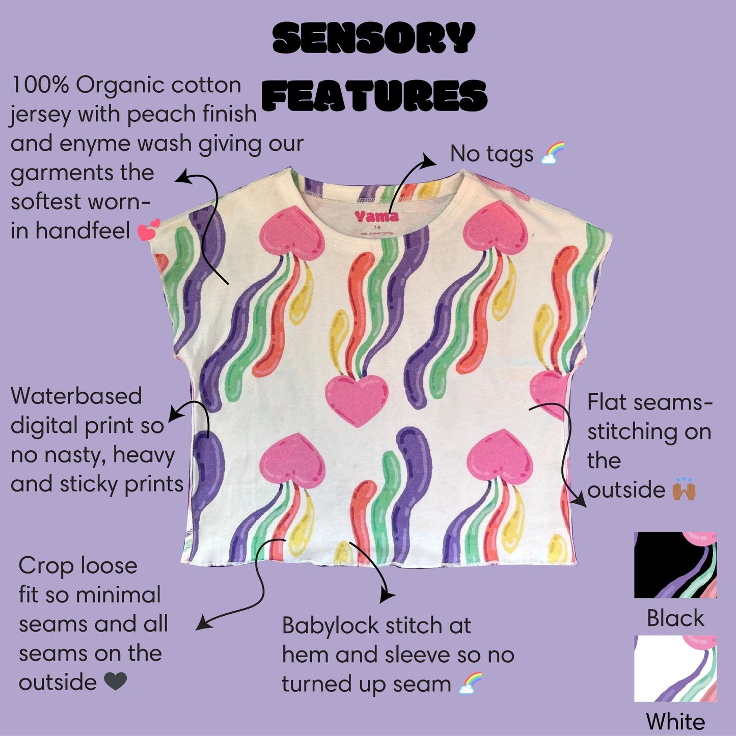 Yama sensory crop tee