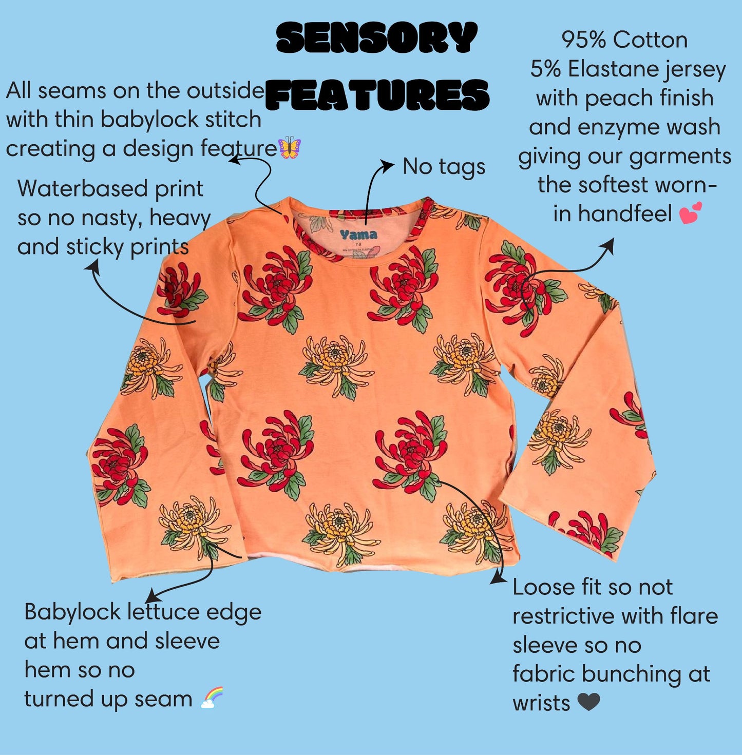 yama sensory flower top