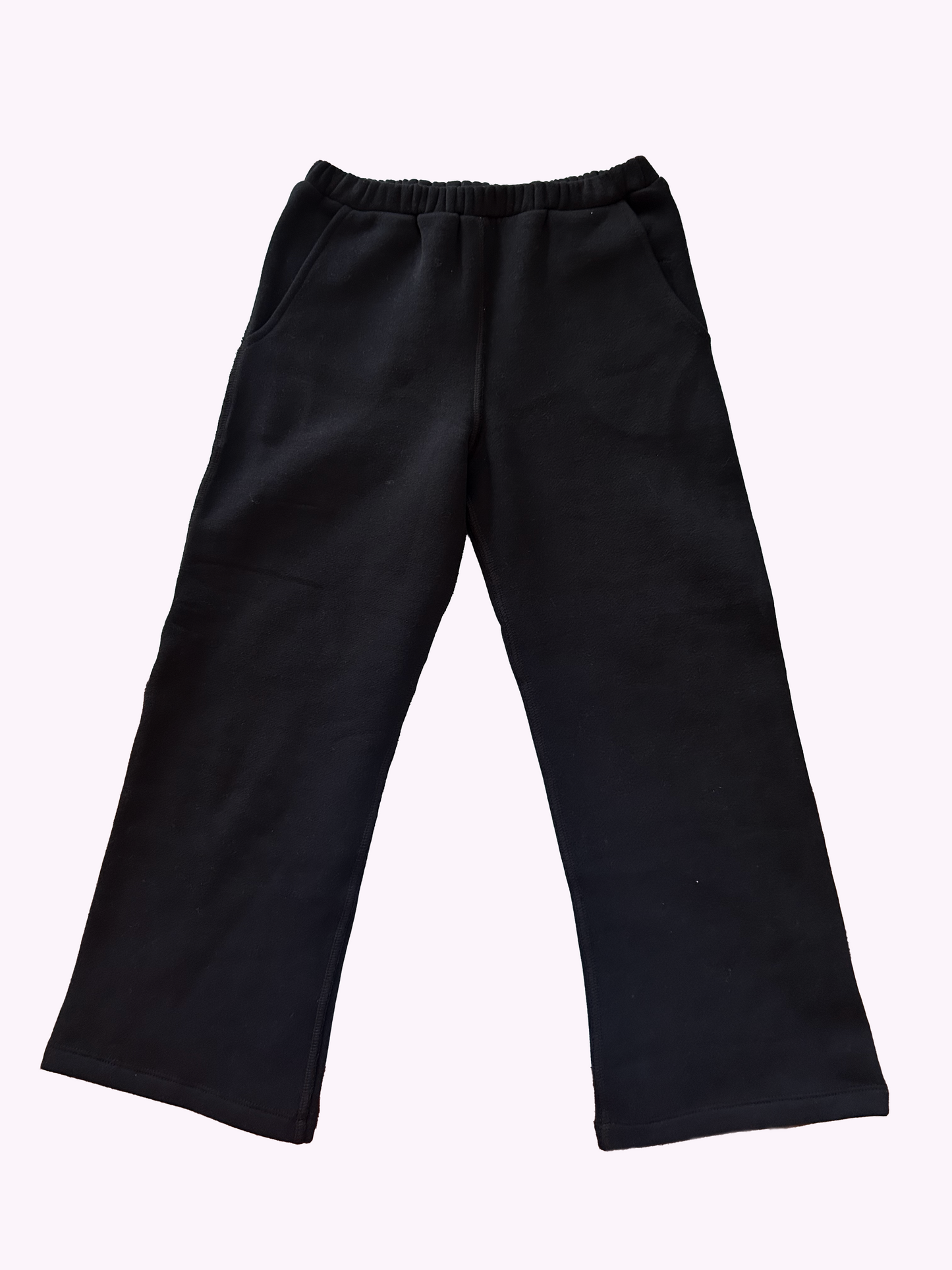 Wide leg Track pant- Solid Black