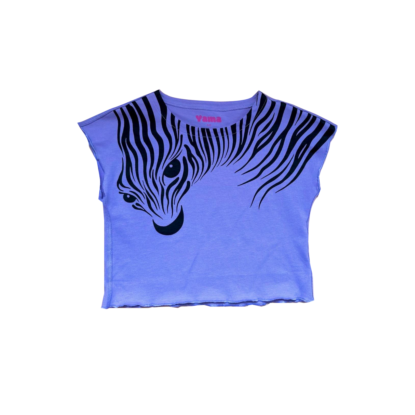 Zebra Crop Tee- Violet