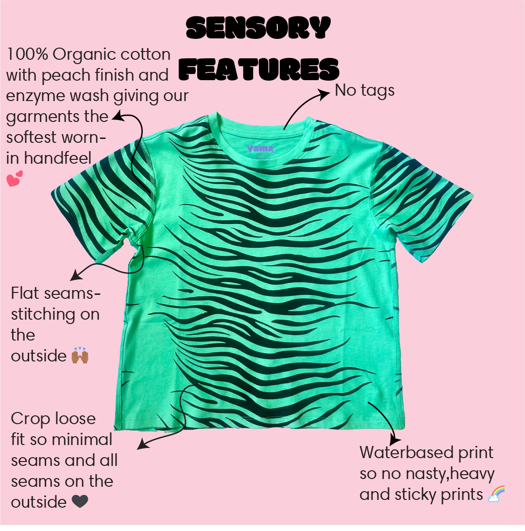 T-shirt - Mint Zebra Print