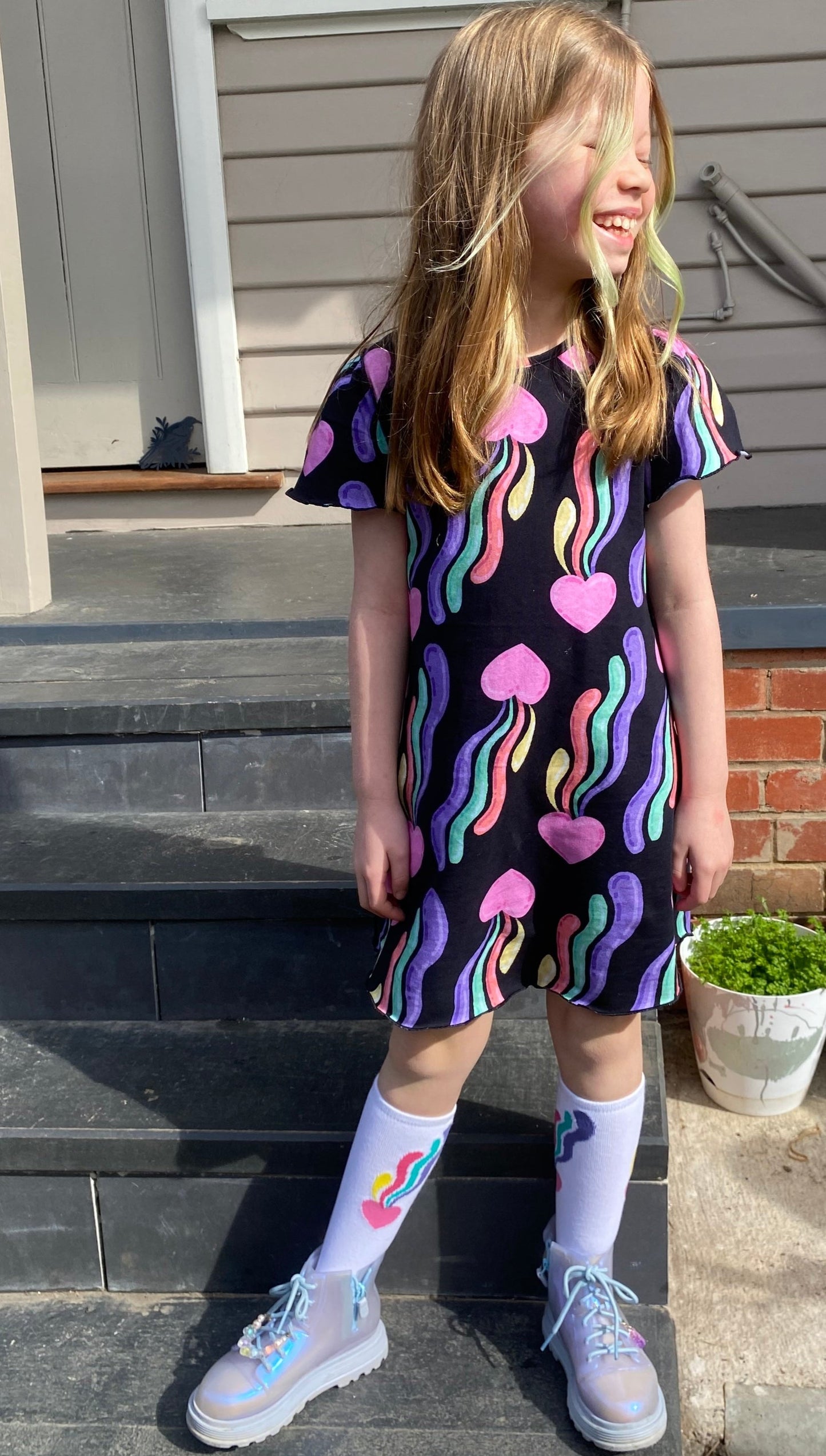 yama rainbow sensory dress