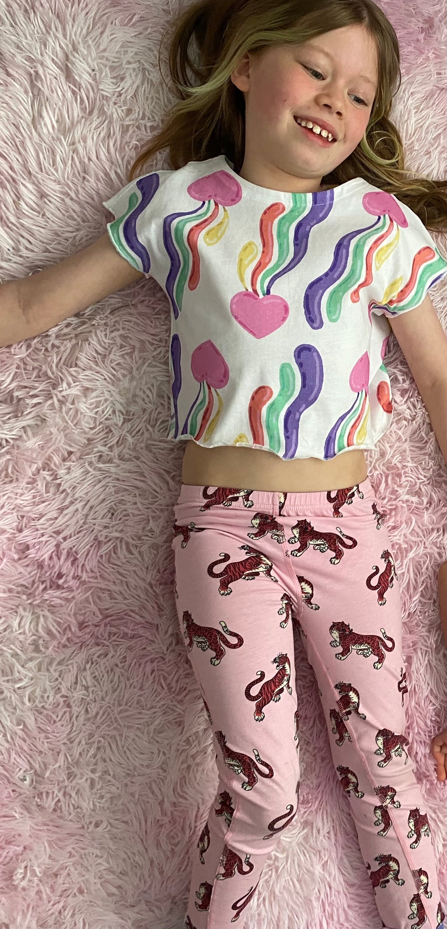 Yama sensory rainbow crop tee