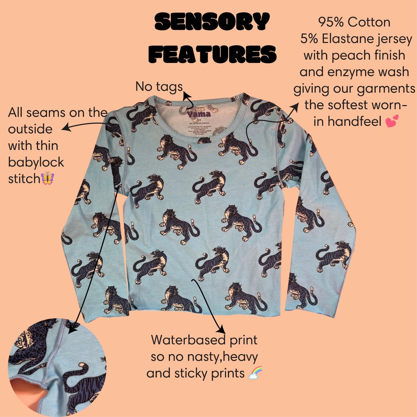 Yama sensory long sleeve top