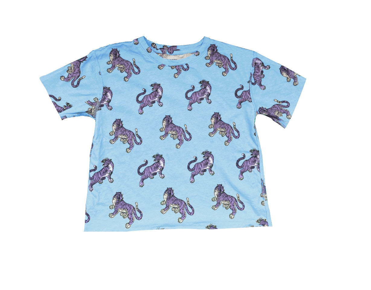 yama sensory tiger tee blue