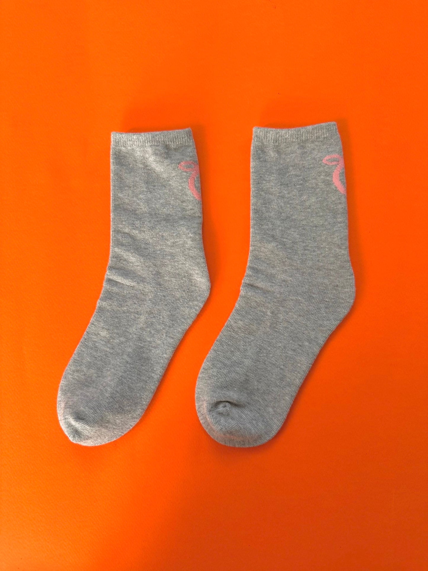Bow Sensory Sock - Grey marle