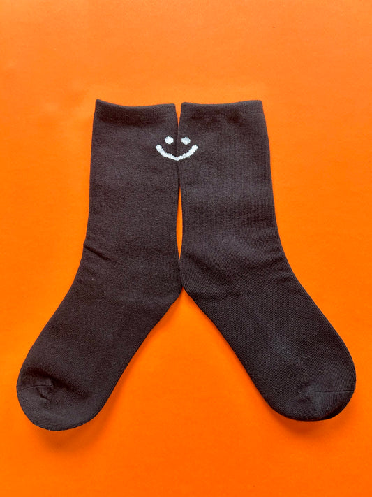 Smiley face Sensory Sock - Black