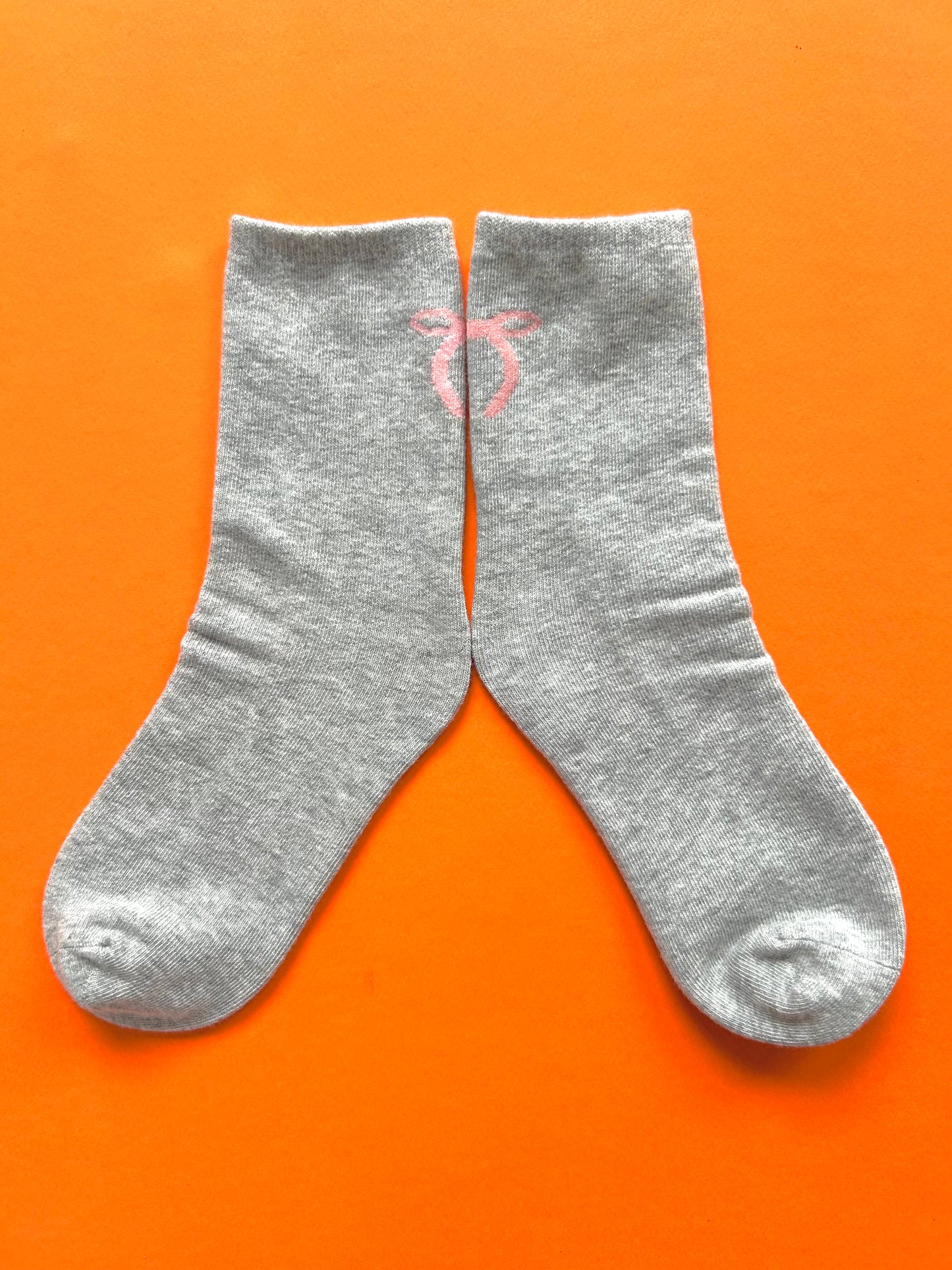 Bow Sensory Sock - Grey marle