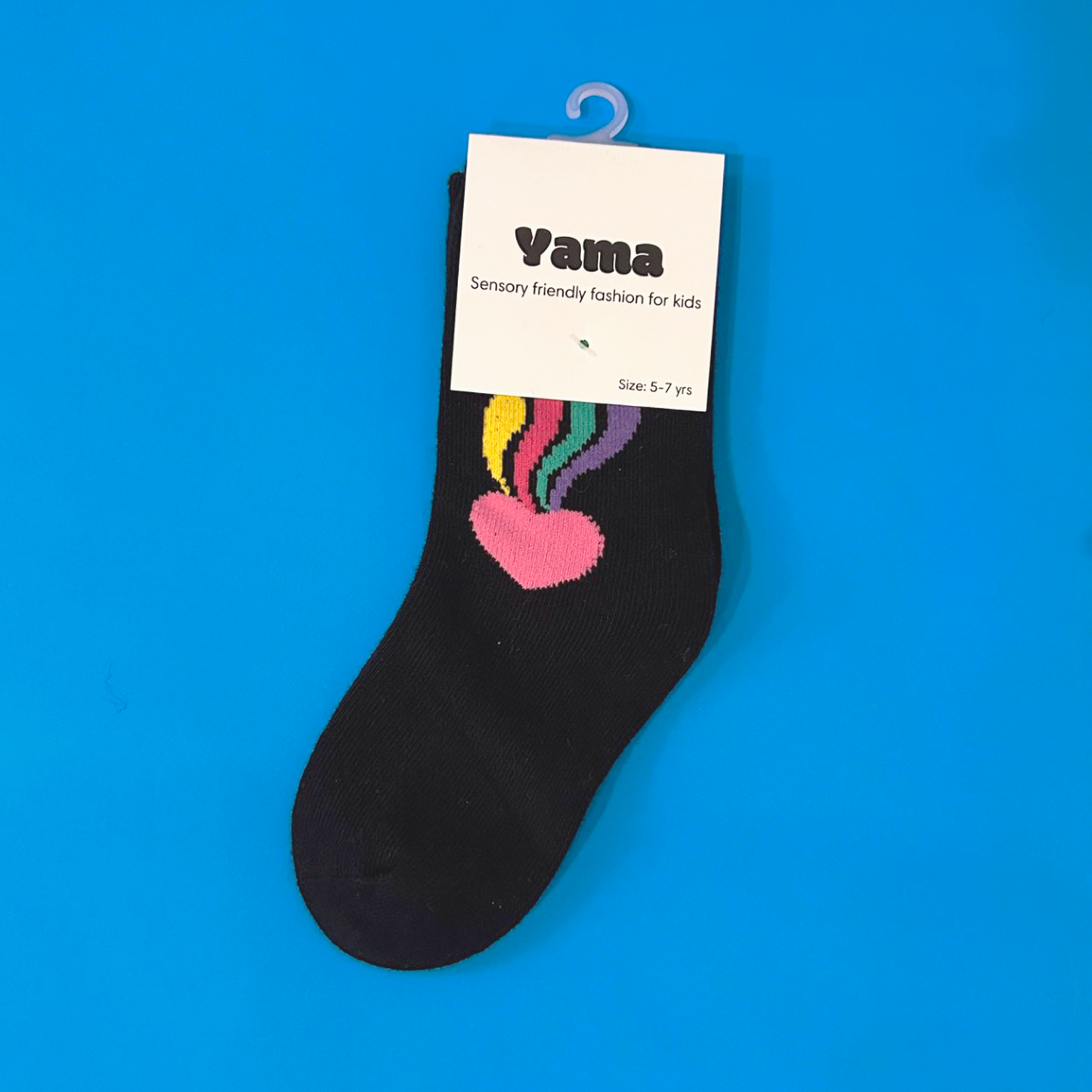 Rainbow Sensory Sock - Black