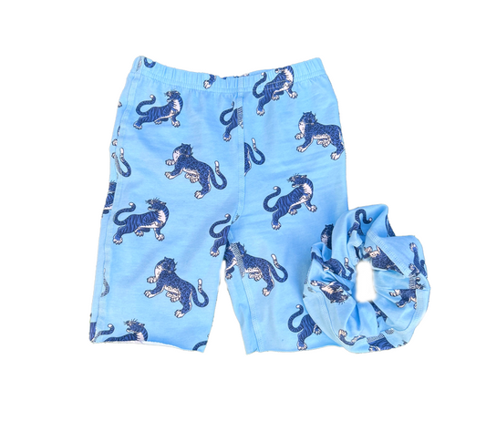 Bike Pant - Baby Blue Tiger/ Leopard comes with a FREE matching scrunchie 🎀 (while stocks lasts)