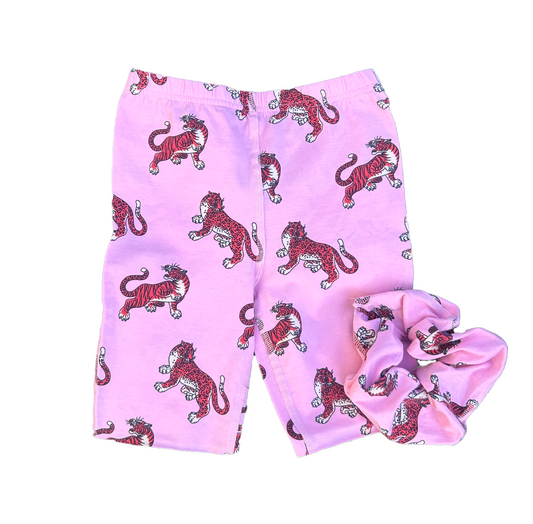 Bike Pant - Candyfloss Tiger/ Leopard comes with a FREE matching scrunchie 🎀 (while stocks lasts)