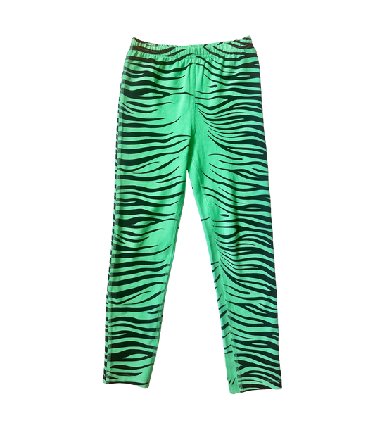 Legging- Mint Zebra Print