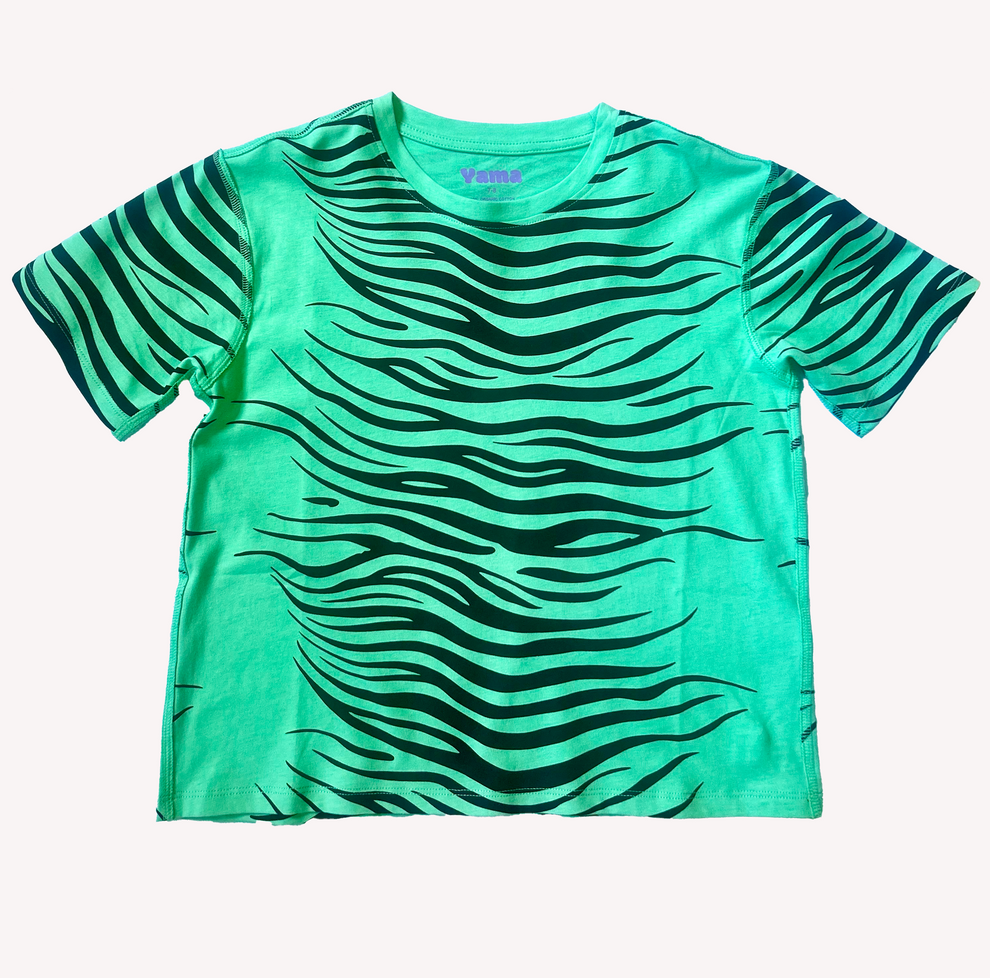 T-shirt - Mint Zebra Print – Yama Clothing